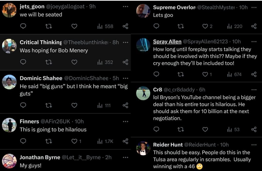 Fans' reaction (Image via X/@NUCLRGOLF)
